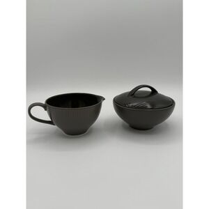 Mikasa High Fired Ironstone Creamer And Sugar‎ Bowl Inner Peace CW 305 Grey Set